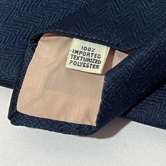 Vintage Blue Necktie By Damon Rooster 100% Imported Textured Polyester 55” - Picture 9 of 10